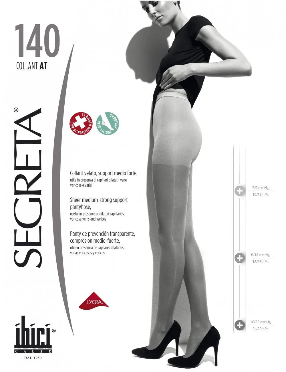 Panty Segreta 140 compresión graduada 18-22 mmHg