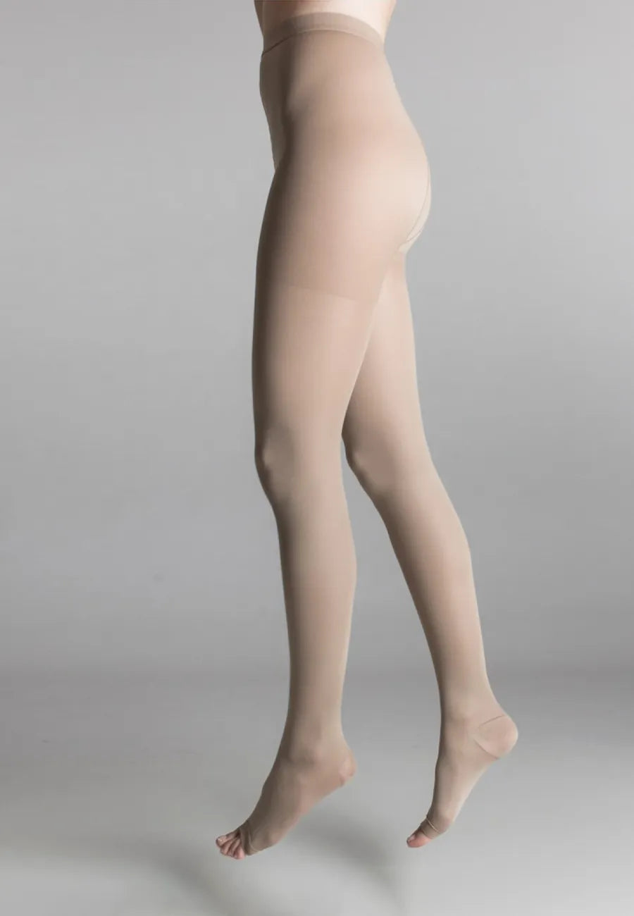 Panty compresión Varimed 280 20-30 mmHg microfibra punta abierta con calzador