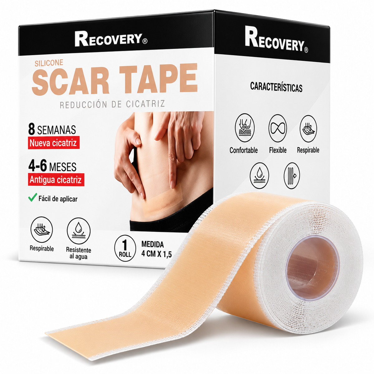 Cinta Silicona Cicatriz Recovery 4cm x 1,5mt