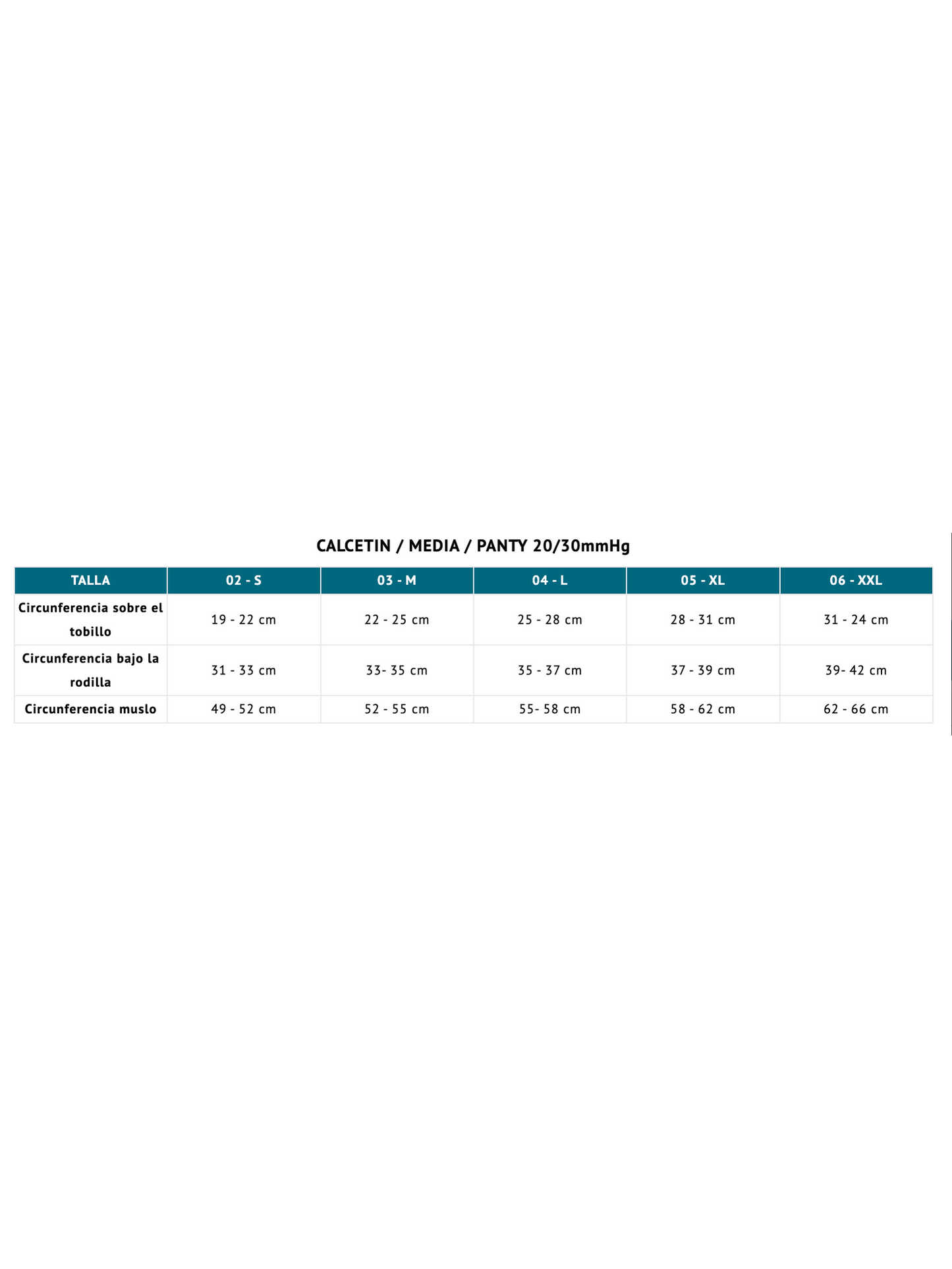 Calcetín Compresivo Varimed 280 20-30 mmHg punta cerrada