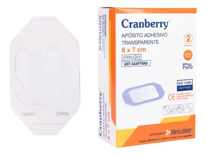 Aposito Adhesivo Transparente Cranberry 6x7 cm unidad