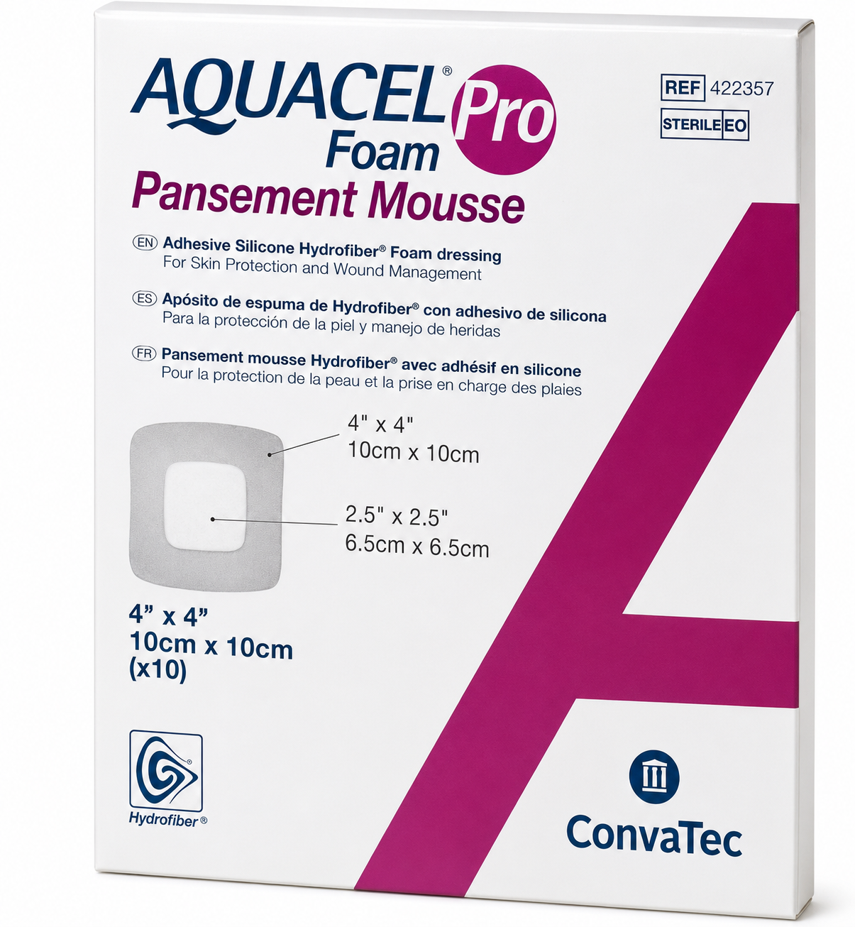 Apósito Aquacel Foam Pro 10x10 cm Pansement Mousse Convatec