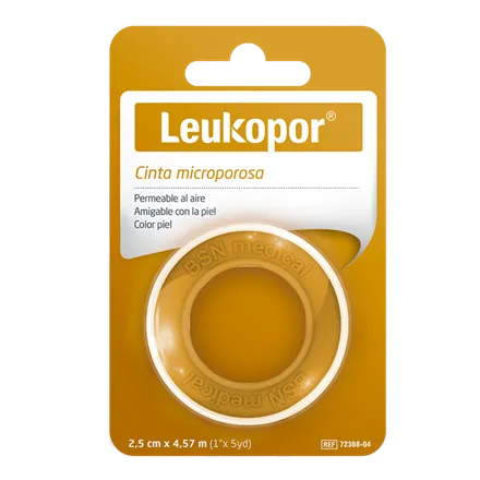 Leukopor Tela Adhesiva Microporosa 2.5cm x 4.5mts.