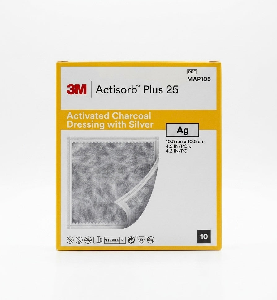 Aposito Carbon Activado + Plata Actisorb Plus 25 10,5 cm x 10,5 cm