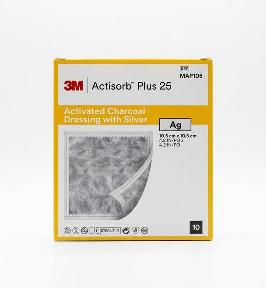 Aposito Carbon Activado + Plata Actisorb Plus 25 10,5 cm x 10,5 cm