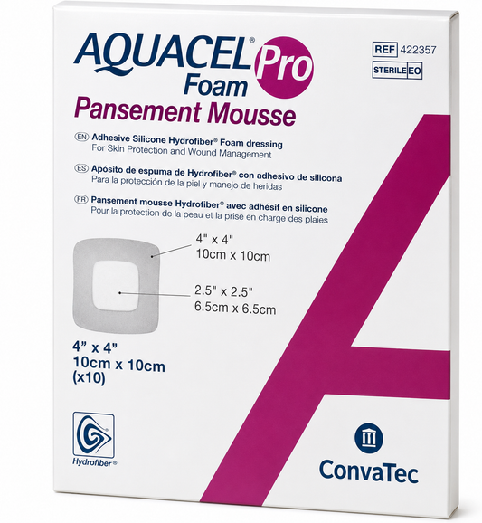 Apósito Aquacel Foam Pro 10x10 cm Pansement Mousse Convatec