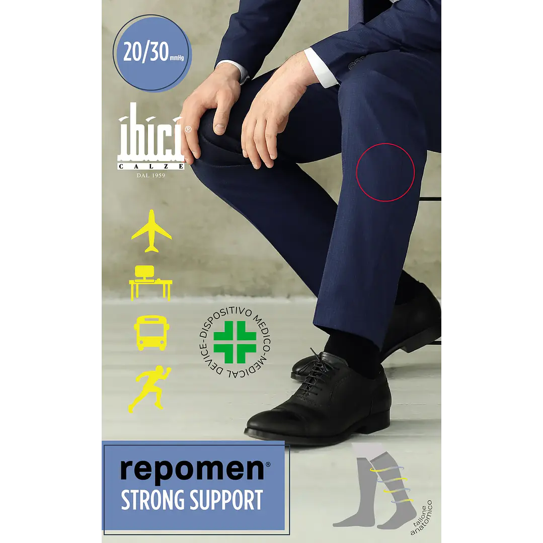 Calcetín de Compresión Hombre 20-30 mmHg Repomen Strong Support