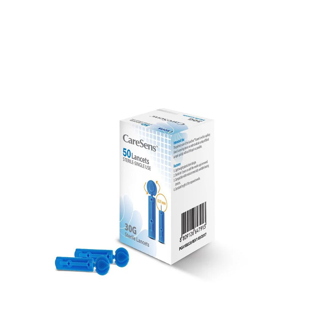 Lancetas Caresens 30G 50 Unidades | Control de Glicemia